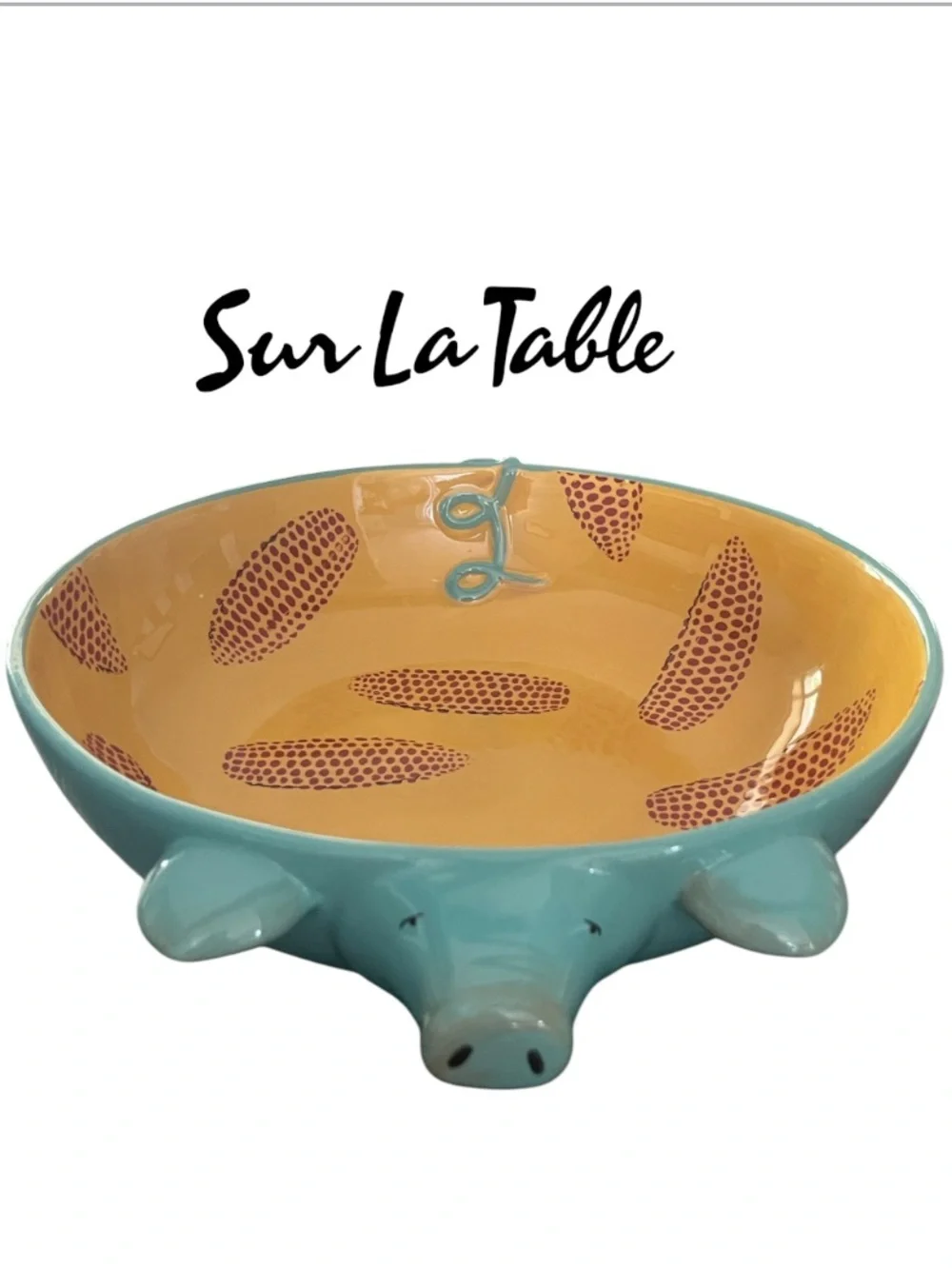 Sur La Table Rare Farmhouse Pig Rustic Serving Bowl